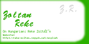 zoltan reke business card